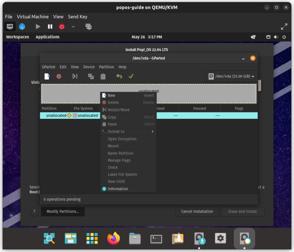 new partition