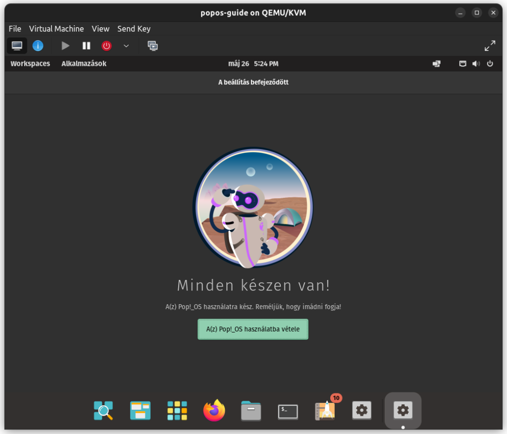 PopOS 22.04 Linux telepítés útmutató Keszen-is-van-1024x876