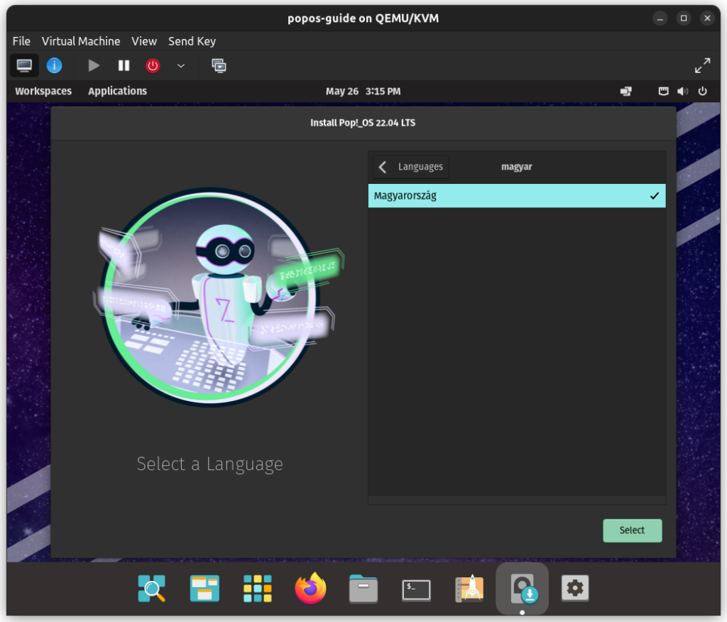 PopOS 22.04 Linux telepítés útmutató Magyarorszag-1024x876