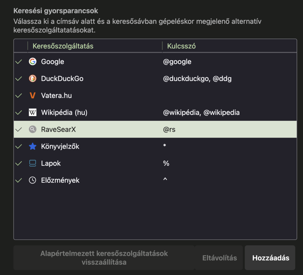 Zen beállítások